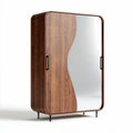 Wooden storage cabinet for living room with drawers and shelves - 80 x 40 x 180cm