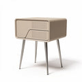 Oak side table with storage drawer - 45 x 40 x 40cm