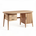 Multifunctional wooden desk with storage - suggested dimensions 120 x 60 x 75cm