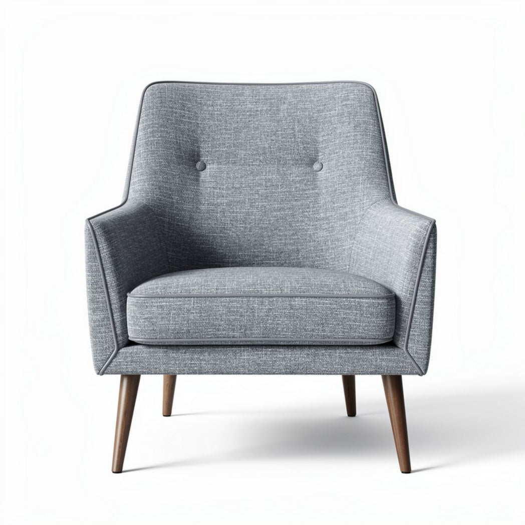 Fabric upholstered accent chair for living room - 75 x 80 x 90cm