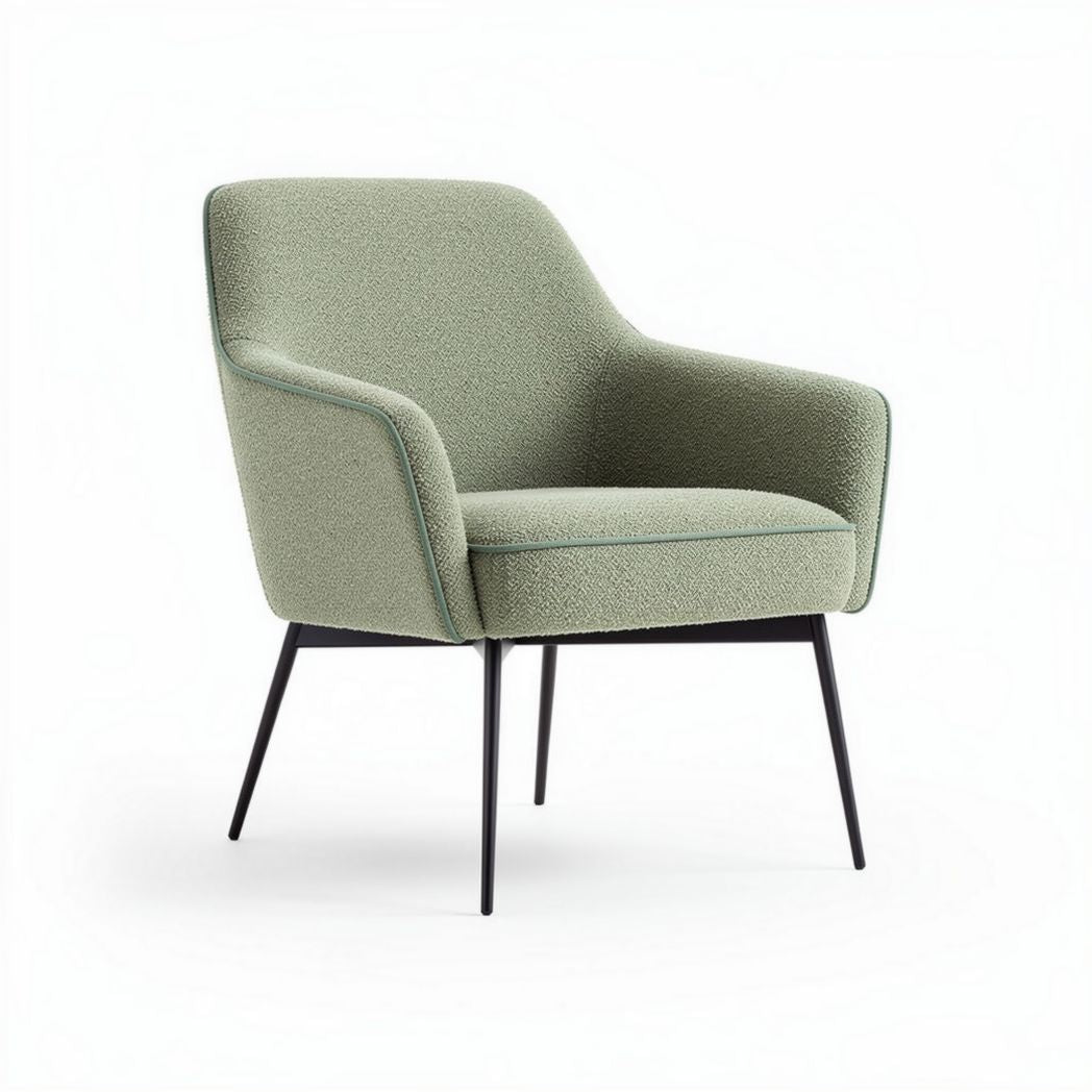Armchair with metal legs and fabric upholstery - 80 x 75 x 85cm