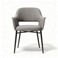 Fabric upholstered dining chair with metal legs - 45 x 55 x 80cm