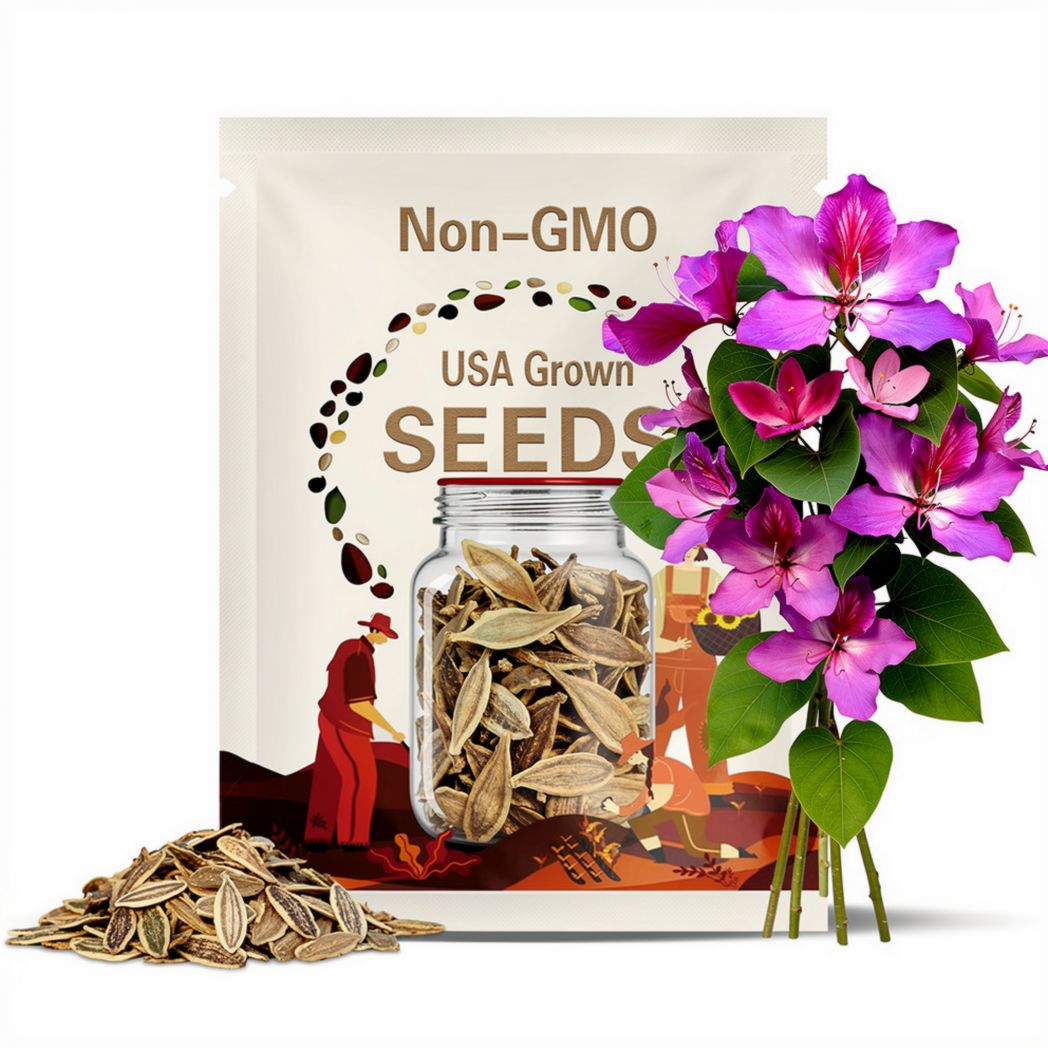 10 Bauhinia Purpurea Seeds | Purple Orchid Tree | Exotic Flowering Plant for Gardens