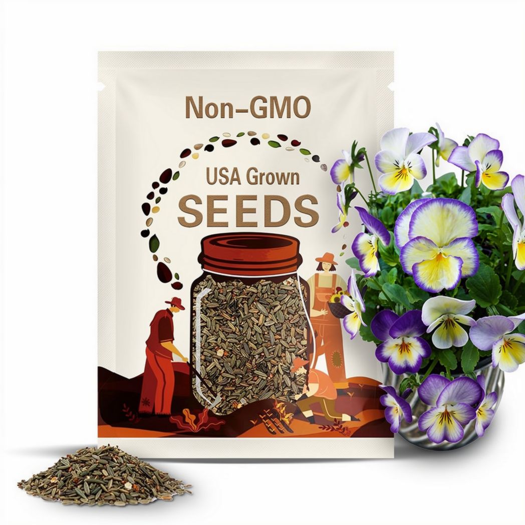 Etain Viola Seeds (Viola cornuta) Seeds - Open-Pollinating - Self-Pollinating -Draft Resistant -Plant in late Summer/Spring #231