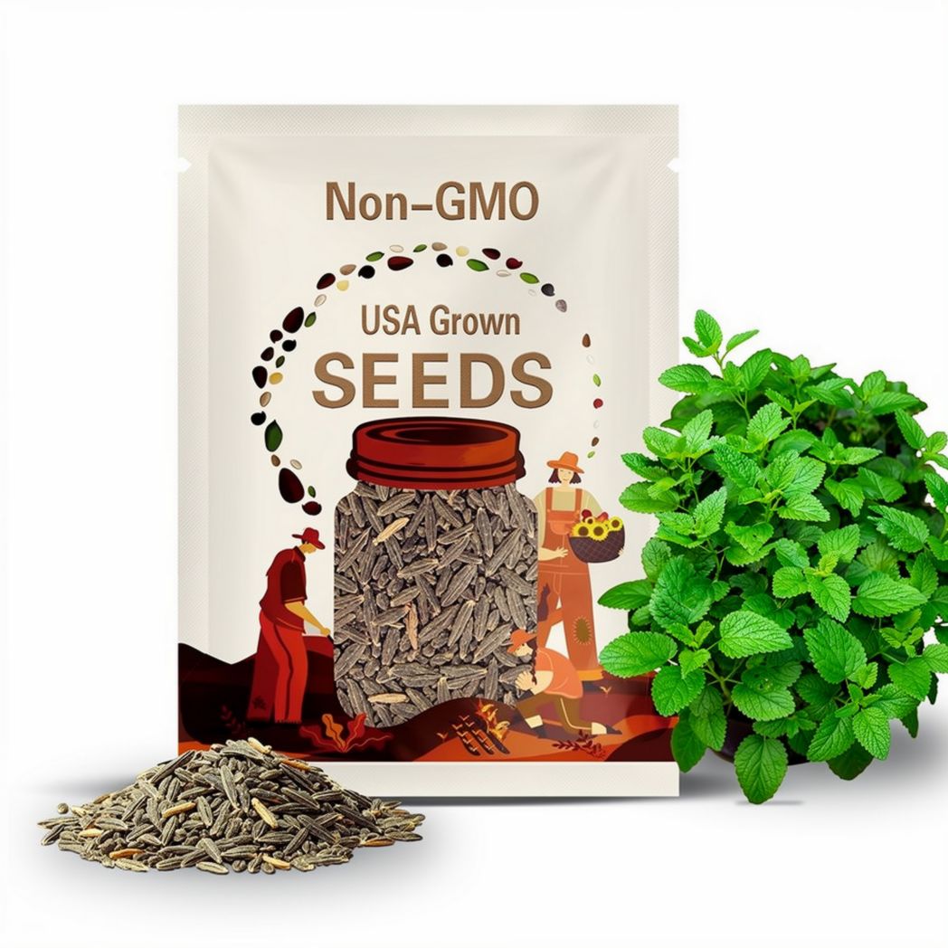 1000 Organic Mint Seeds - Heirloom, Non-GMO for Herbal Teas & Garden Planting