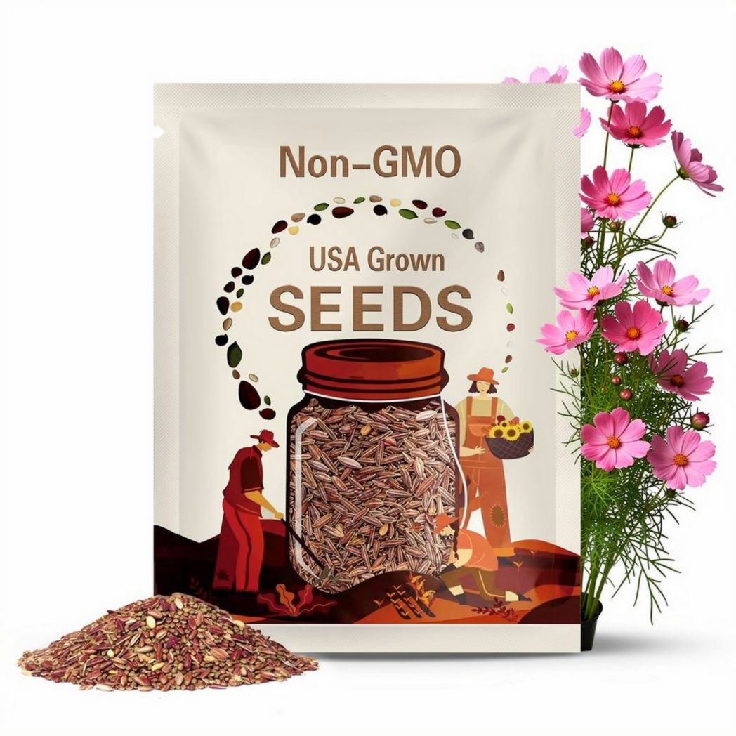 Cosmos, Pinkie Flower Seeds - Heirloom Seeds, Cut Flowers, Butterfly Garden, Pollinator Friendly, Open Pollinated, Non-GMO