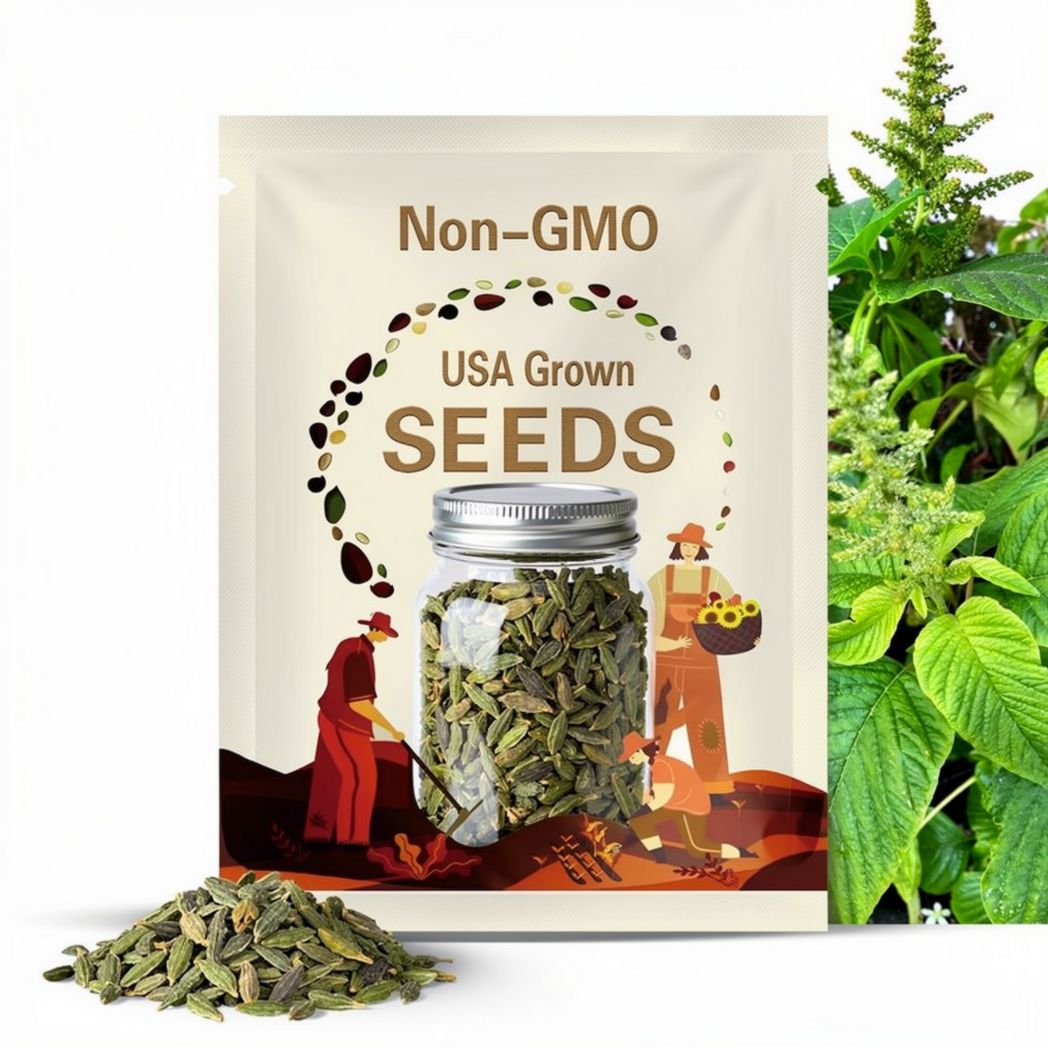 Large-Leaf Callaloo Seeds (Amaranthus sp.)