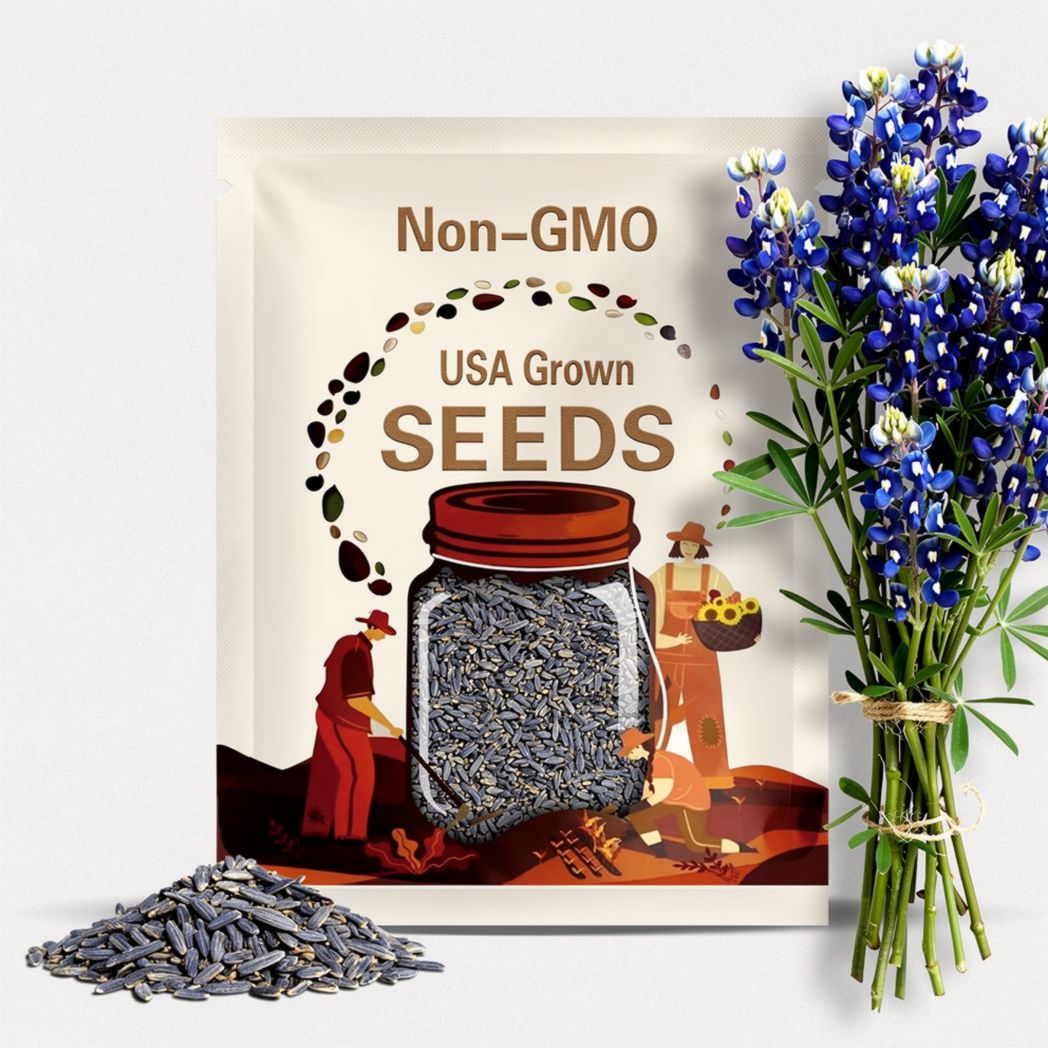 Texas Blue Bonnet Lupine Seeds- Lupinus - bluebonnet - Authentic - Organic - Heirloom - Flower Seeds - Mix Seeds to Plant -B5G1 #8101
