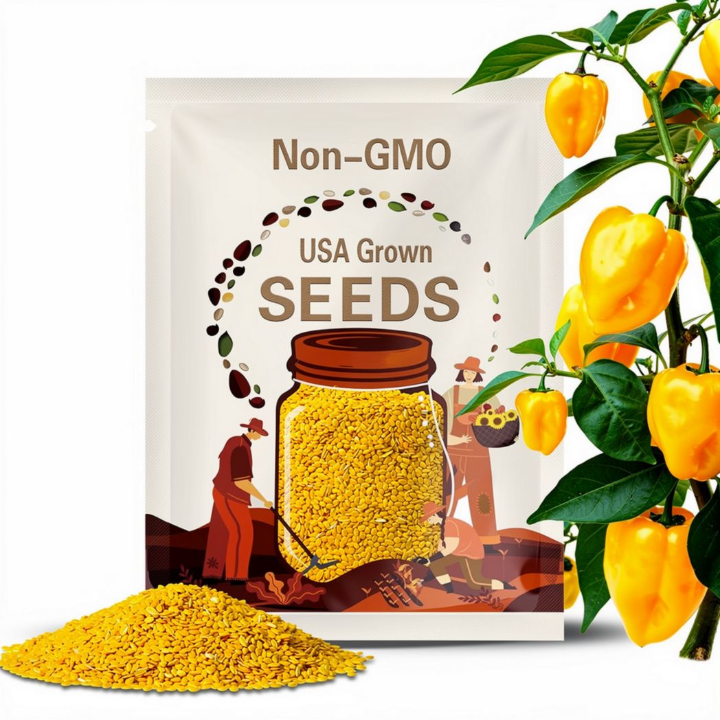 Yellow Habanero Pepper Seeds, Capsicum Annuum CH3425
